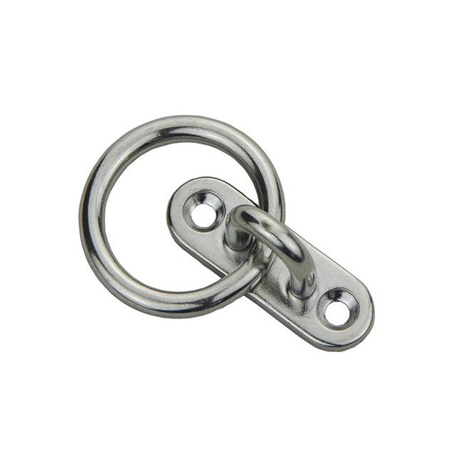 Stainless Steel Oval Eye PLate With Ring M4 - M20