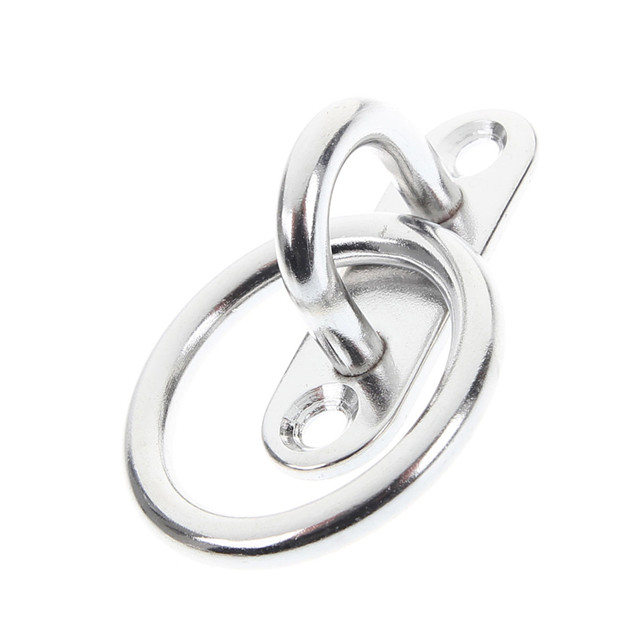 Stainless Steel Oval Eye PLate With Ring M4 - M20