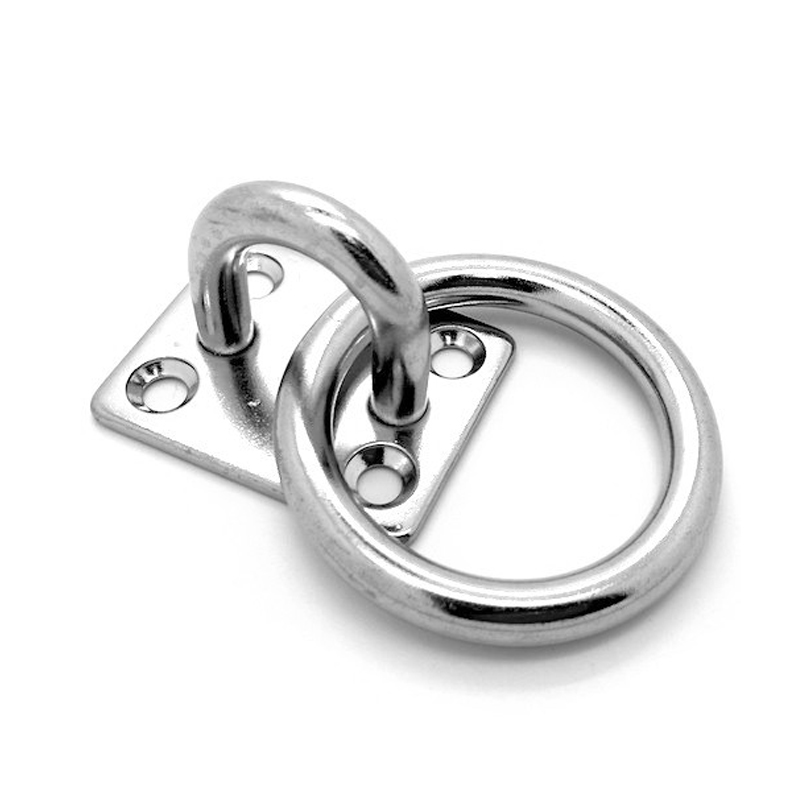 Stainless Steel Square Eye Plate With Ring M4 - M20