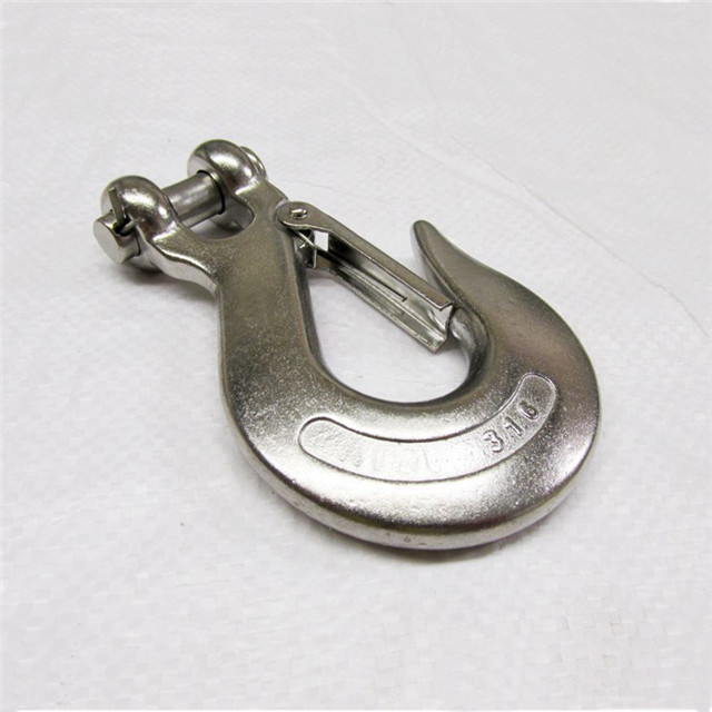 Stainless Steel Clevis Slip Hook With Latch M4 - M20