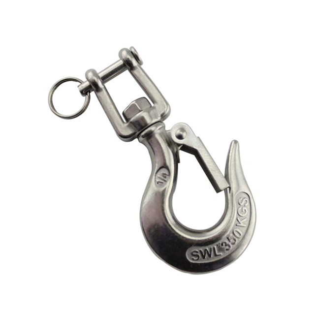 Stainless Steel Jaw Swivel Crane Hook M4 - M20