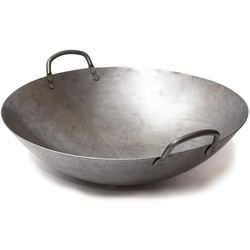 ISO9001 Amazon Hot Sale Professional Factory 60 Cm Carbon Steel Wok Pan Professional Factory Carbon Steel Wok With Lid