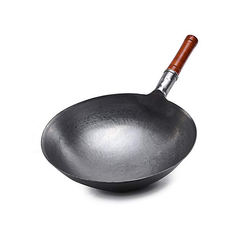Carbon Steel Wok Pan No Rust Carbon Steel Pow Wok Set Heavy Duty Chinese Carbon Steel Wok Set